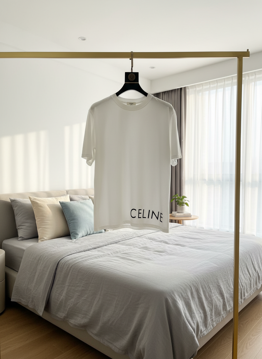 CELINE Classic Logo Unisex Cotton T-Shirt