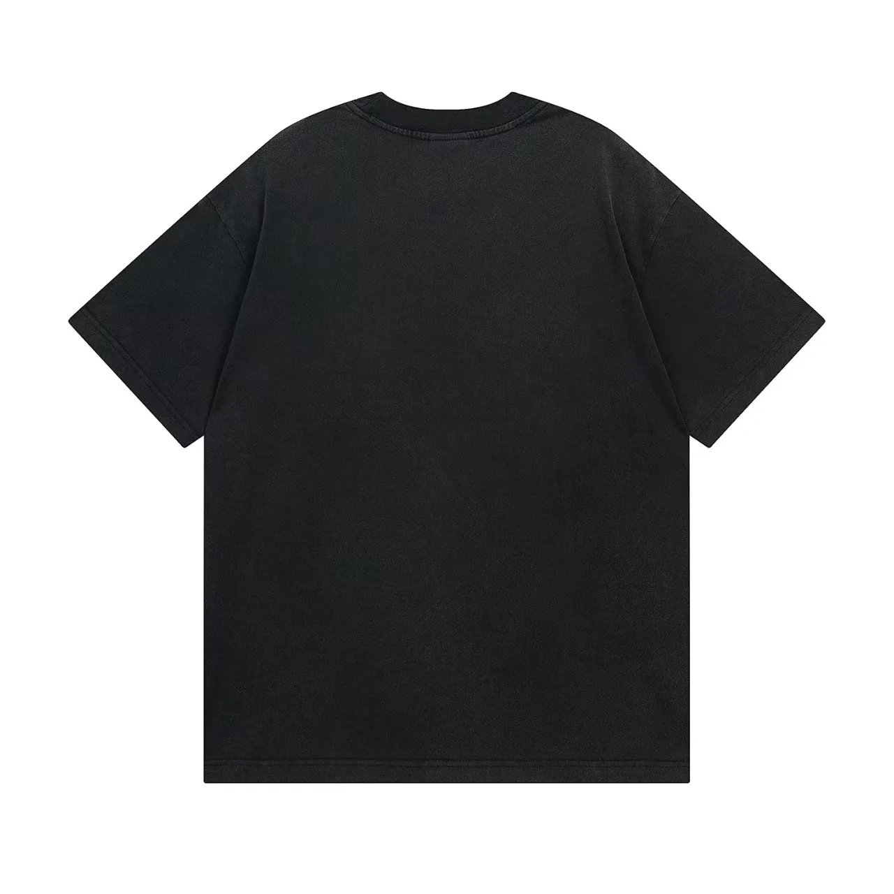 Balenciaga Unisex Black Cotton T-Shirt, featuring bold red logo design, minimalist streetwear style, soft breathable fabric, perfect for casual fashion and everyday wear.