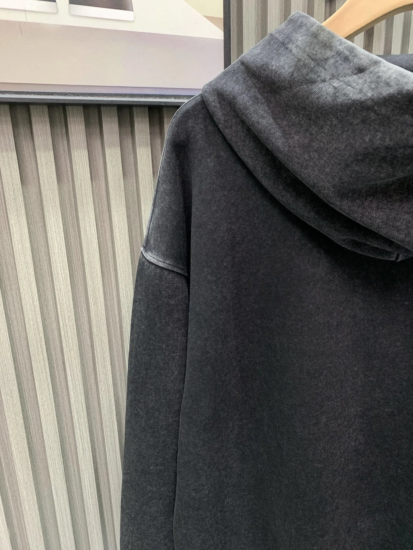 Balenciaga Vintage Black Multi Logo Cotton Hoodie