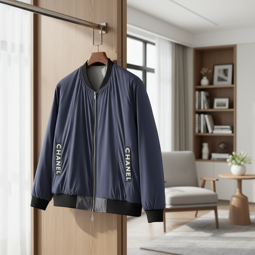 CHANEL Women Bomber Jacket Lightweight Zip Coat