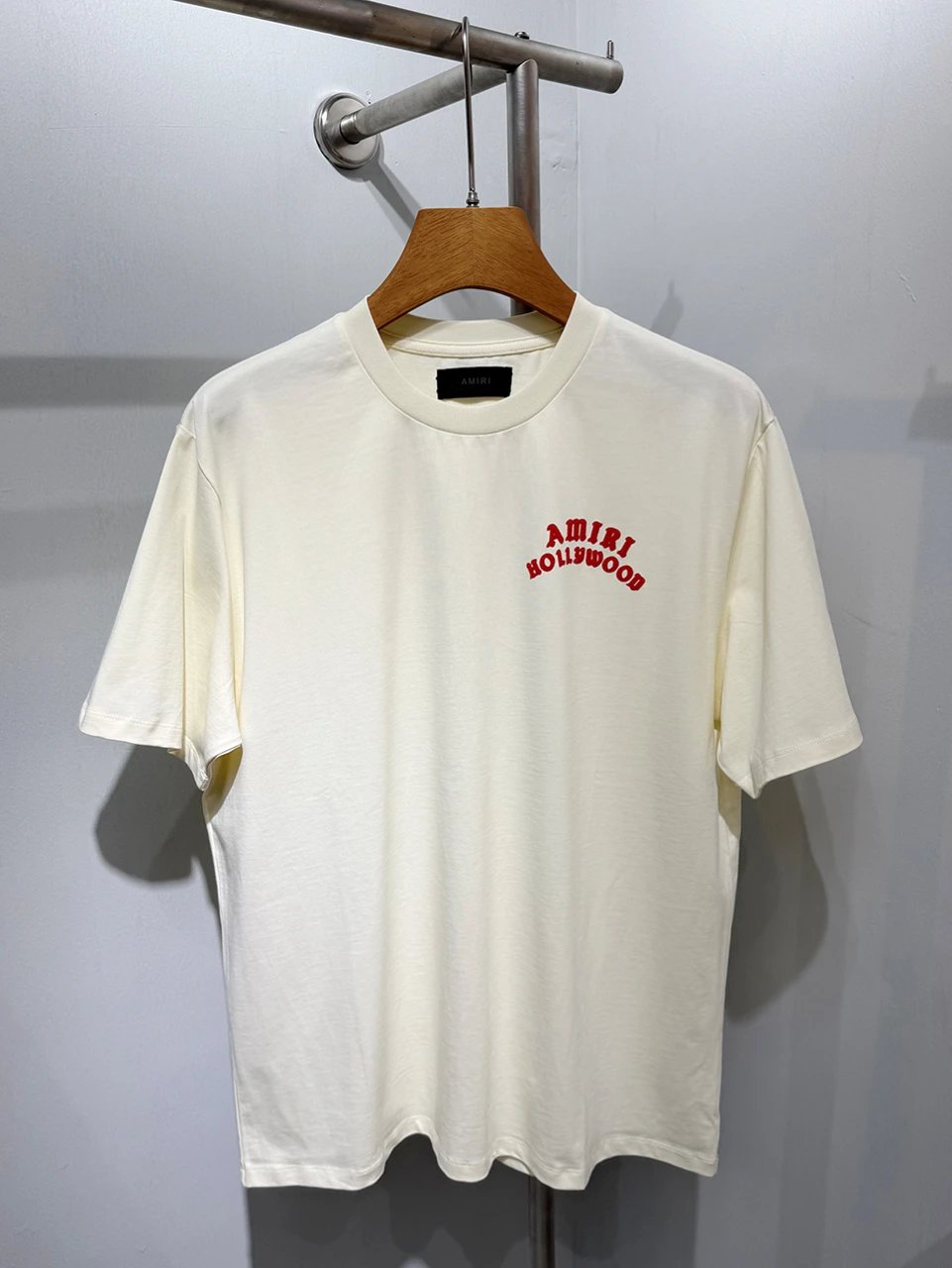 AMIRI Off White Hollywood Print Unisex Cotton T-Shirt