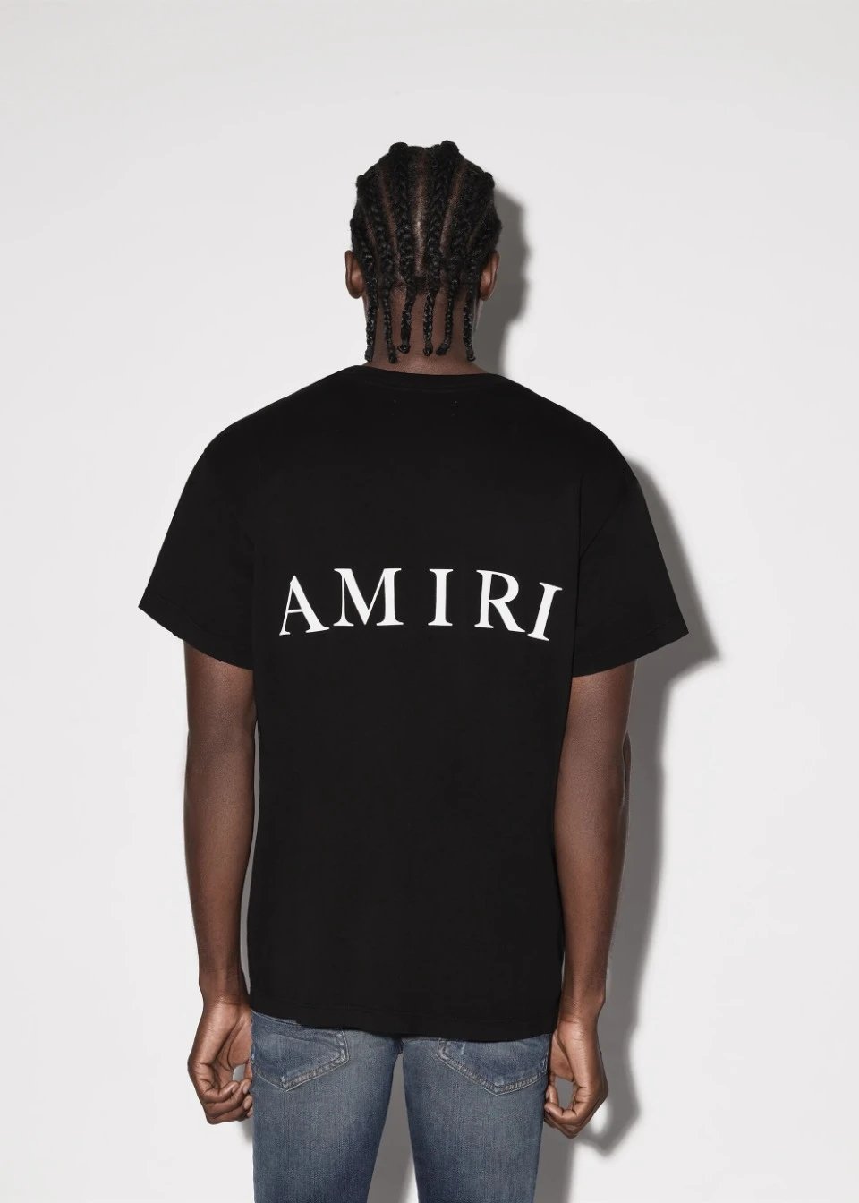 AMIRI Black MM Logo Cotton Unisex T-Shirt