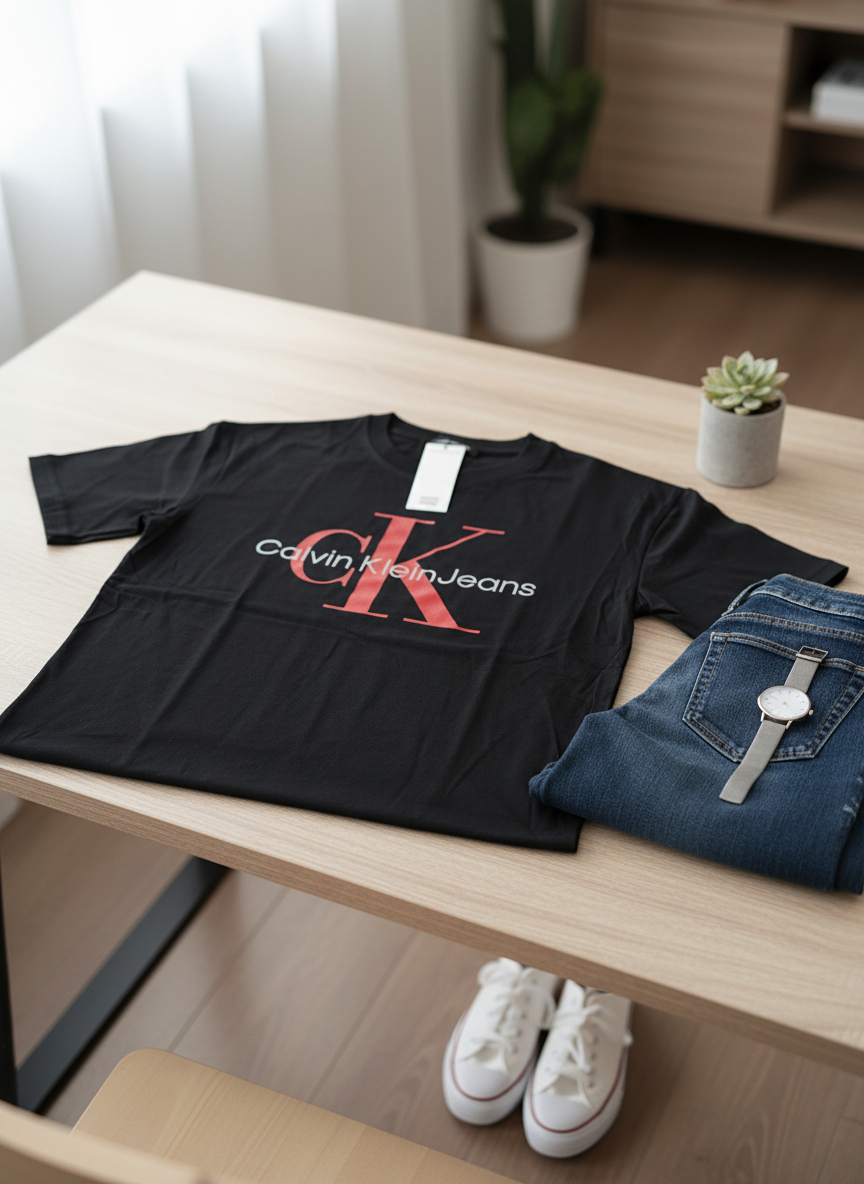 Calvin Klein Jeans Black CK Logo Hoodie