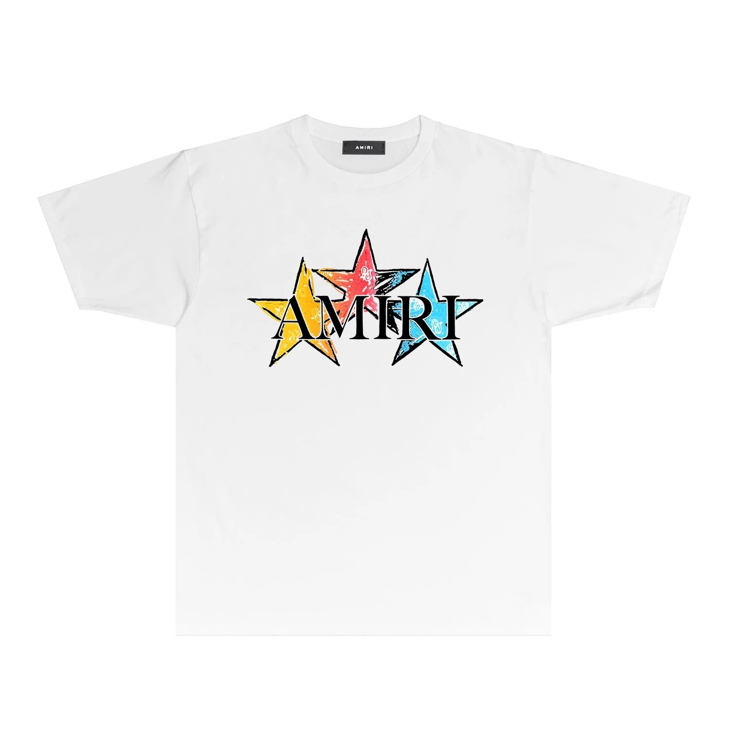 AMIRI Black Star Logo Unisex Cotton T-Shirt