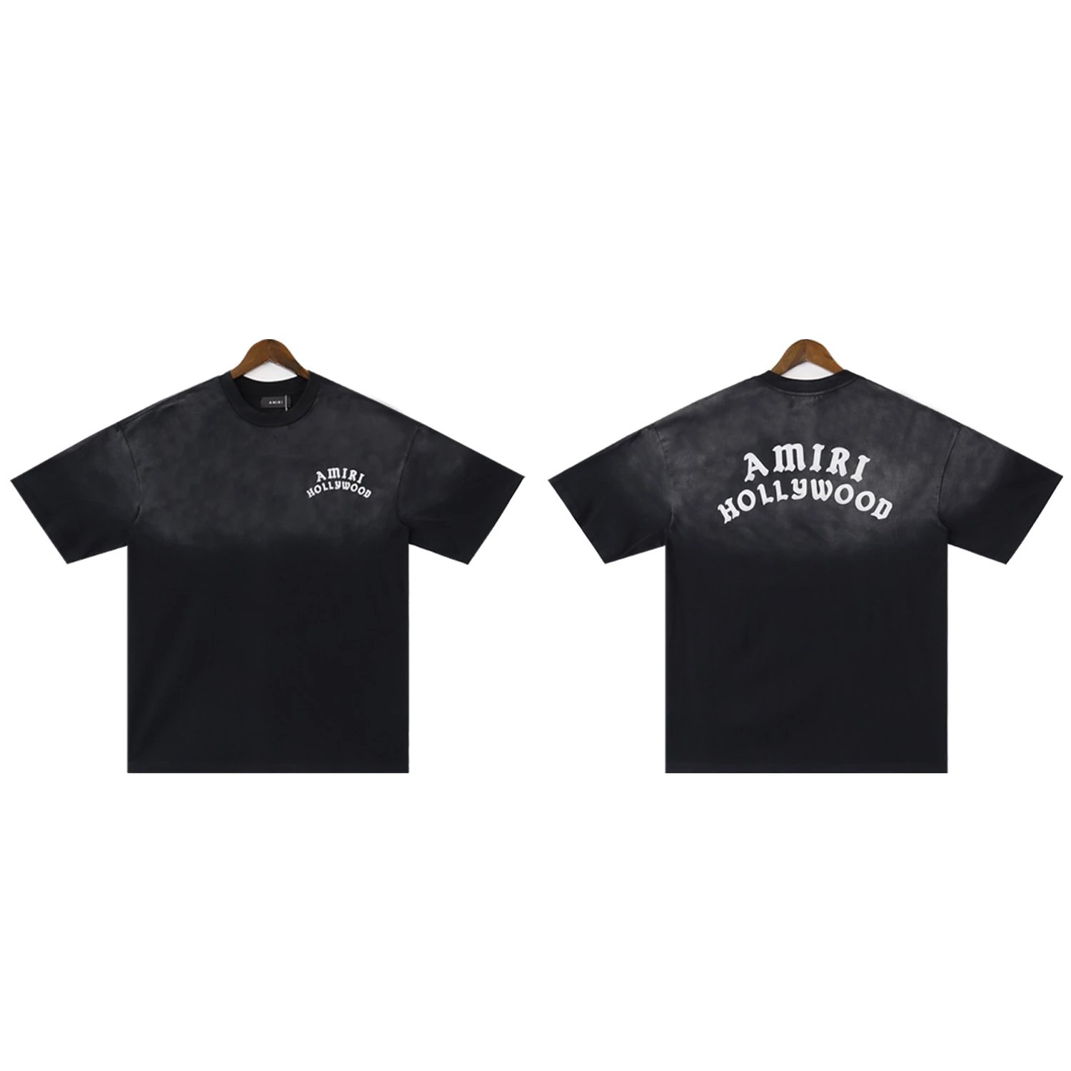 AMIRI Hollywood Black Cotton Unisex Streetwear T-Shirt