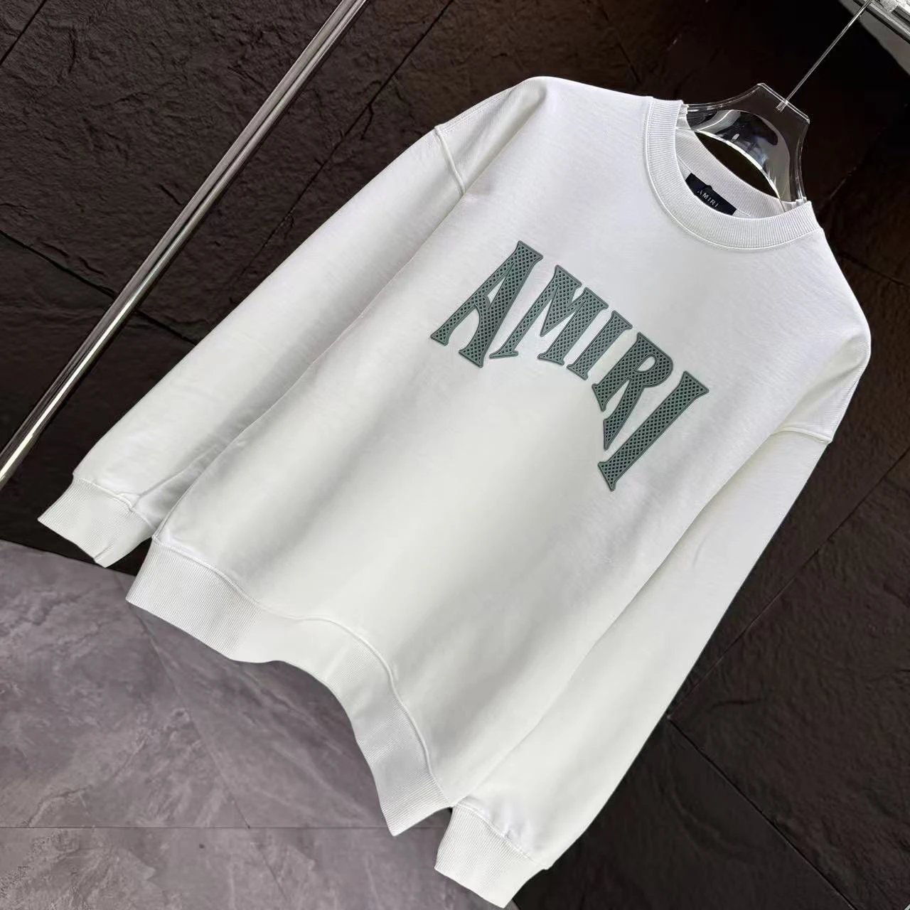 AMIRI White 3D Logo Cotton Crewneck Sweatshirt Unisex