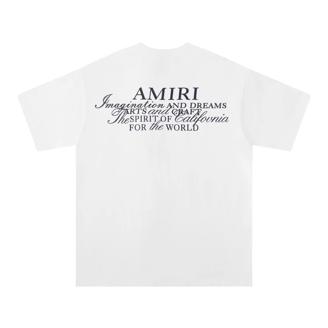 AMIRI Black Cotton T-Shirt Unisex Streetwear Top