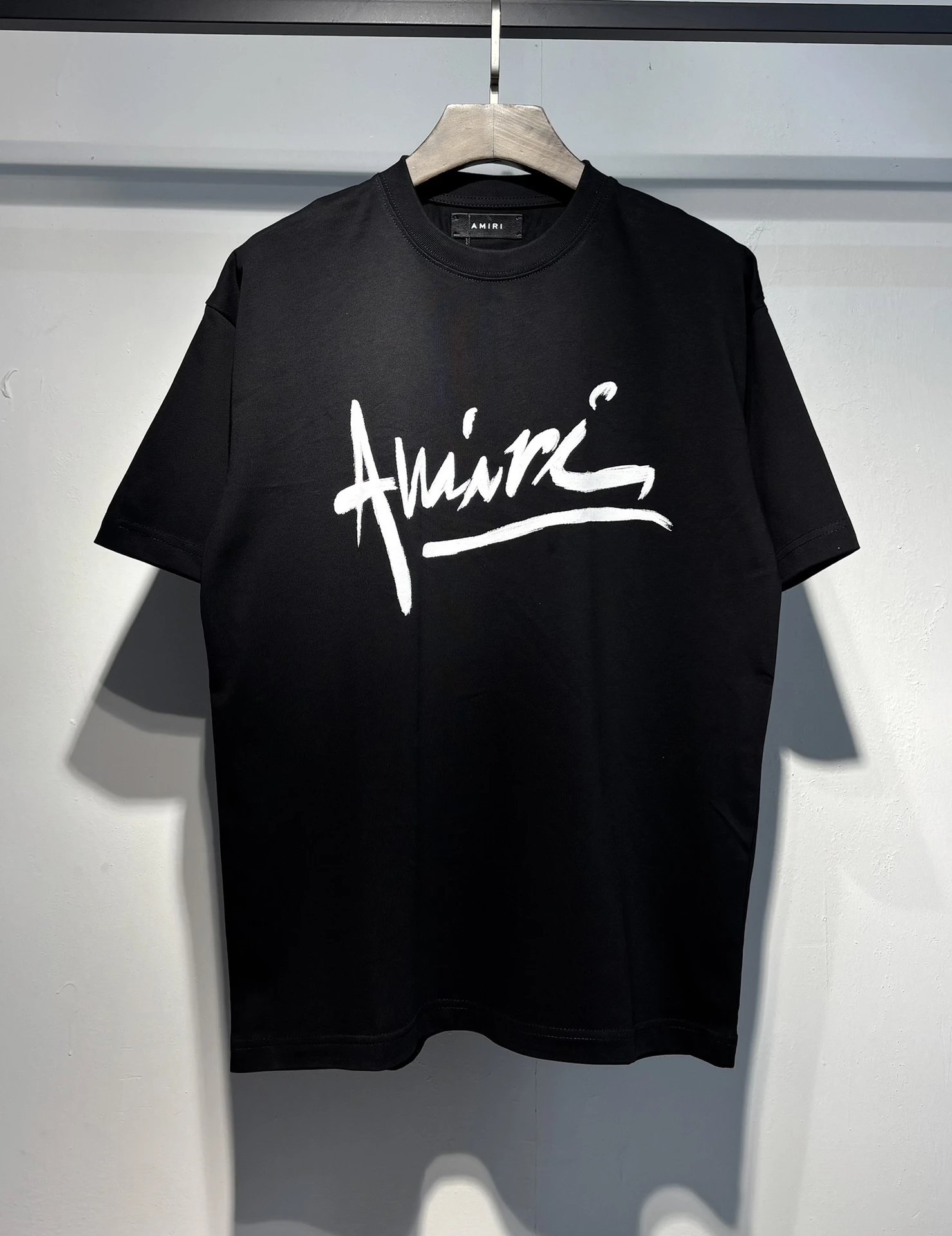 AMIRI Black Graffiti Logo Cotton Unisex T-Shirt