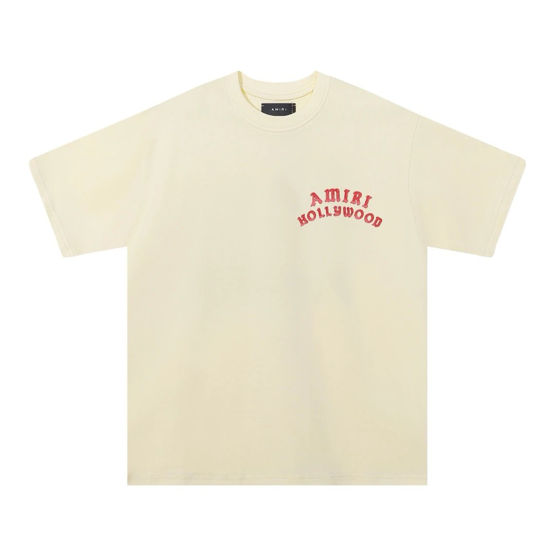 AMIRI Hollywood Off-White Unisex Cotton Street T-Shirt