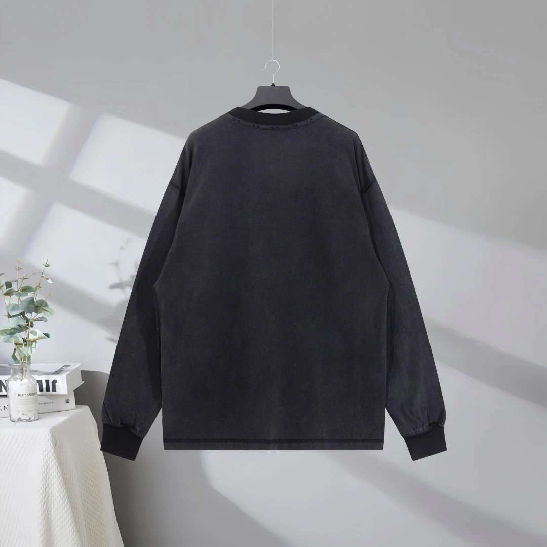 Balenciaga Black Oversized Hoodie 3D Logo Sweatshirt