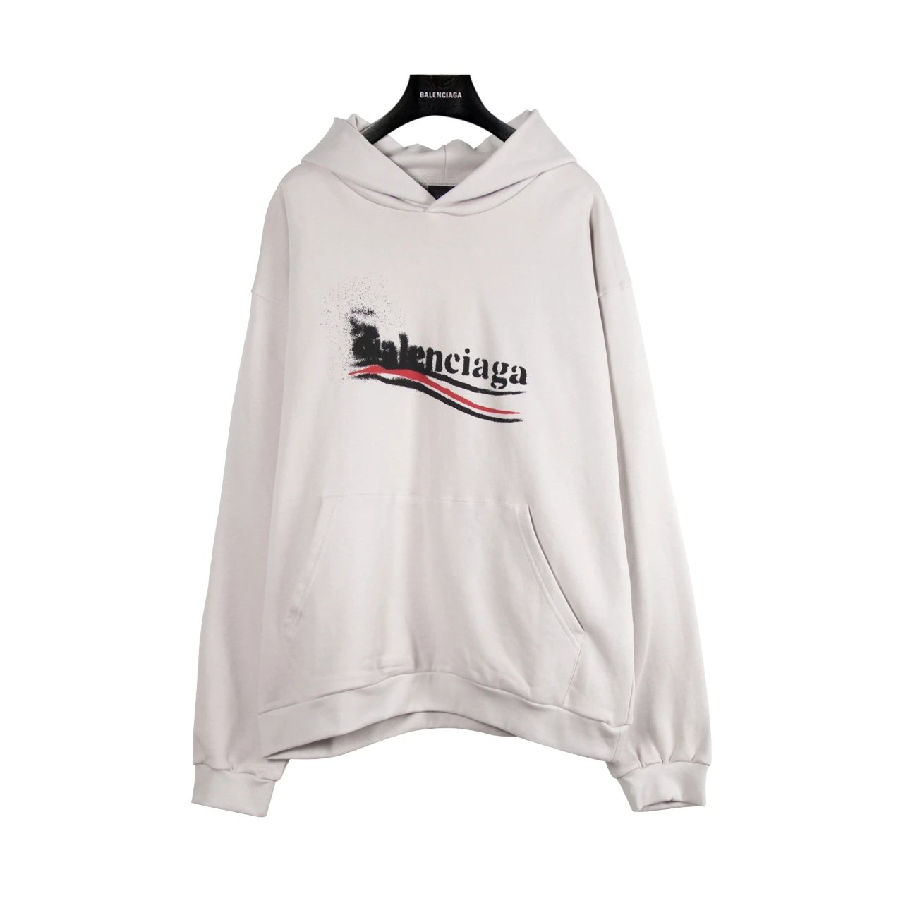 Balenciaga Spray Logo Hoodie Unisex Cotton Sweatshirt