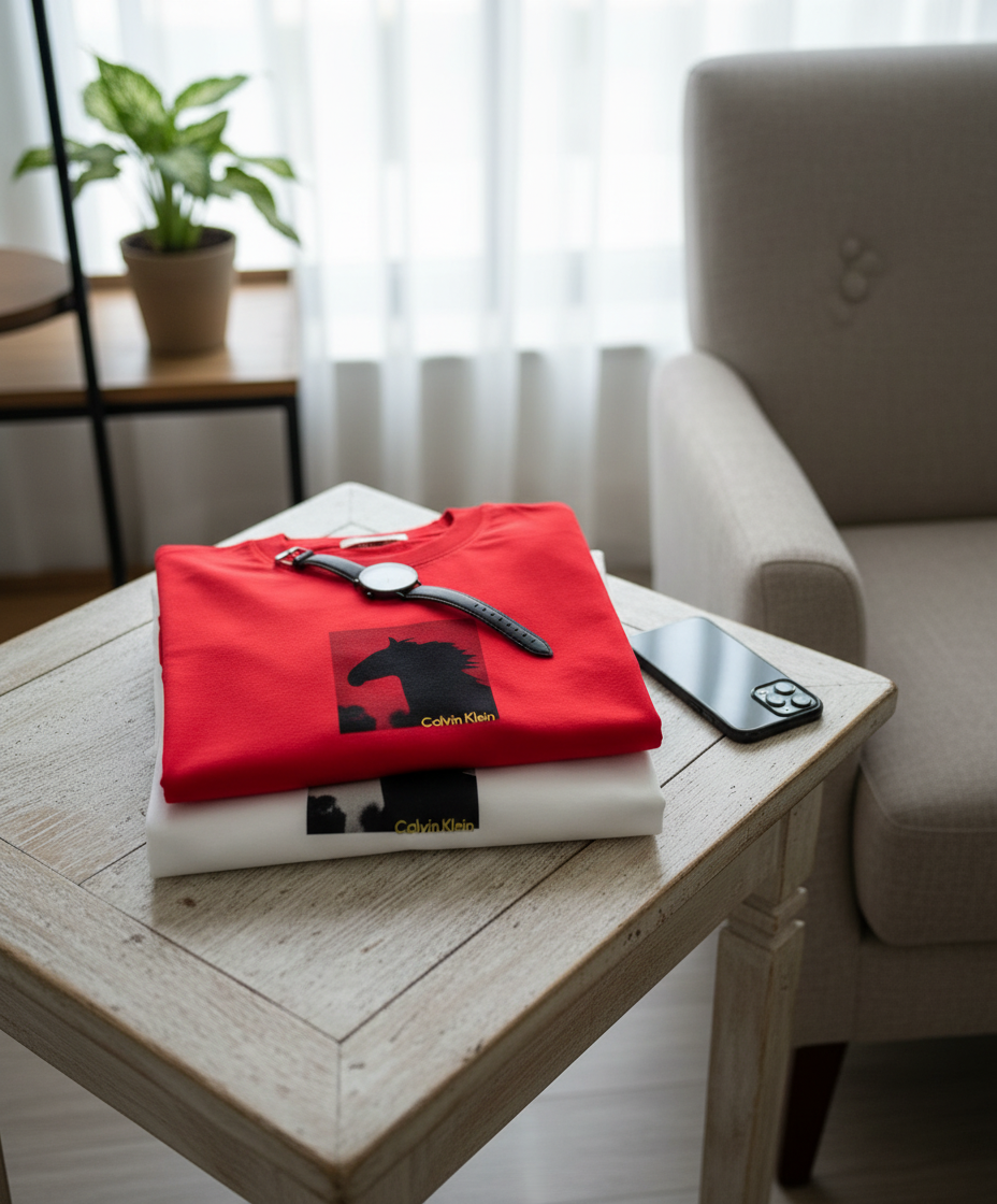 Calvin Klein Men Horse Graphic Cotton T-Shirt