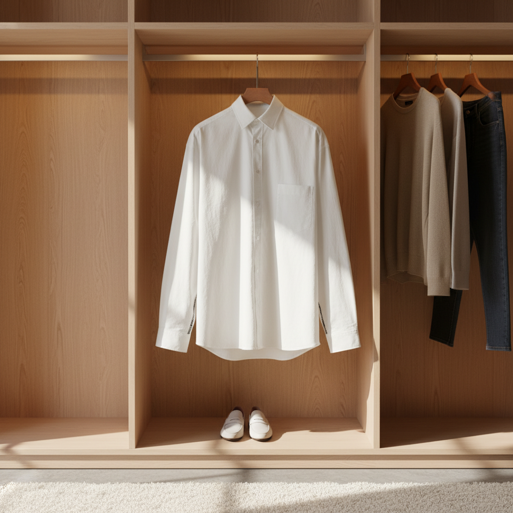 Acne Studios White Cotton Long Sleeve Shirt