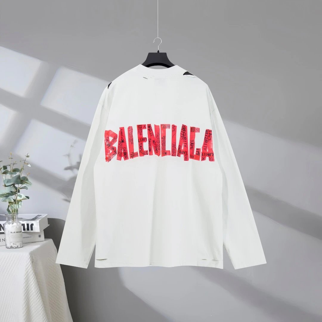 Balenciaga Oversized Cotton Hoodie Streetwear Sweatshirt