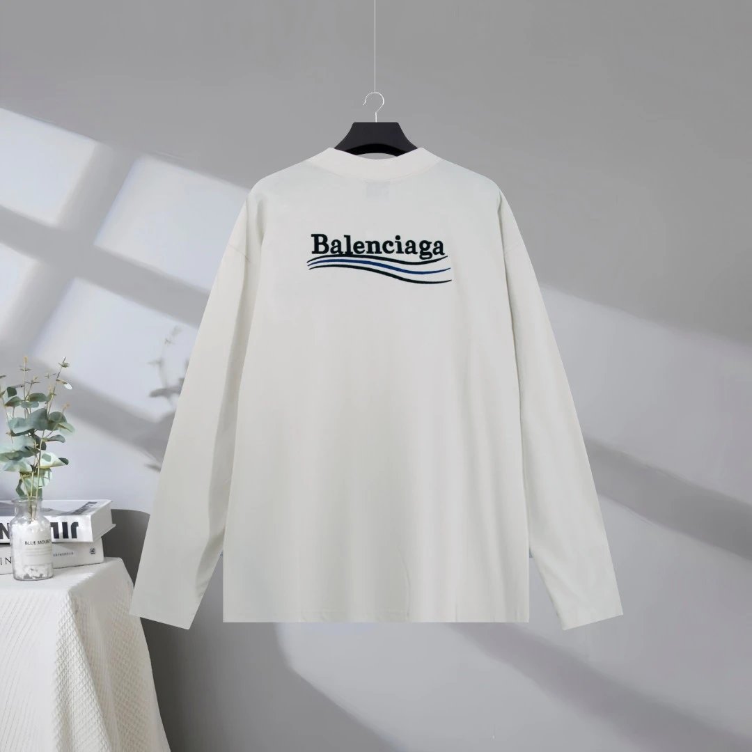 Balenciaga Cotton Long Sleeve Hoodie Unisex Streetwear Top