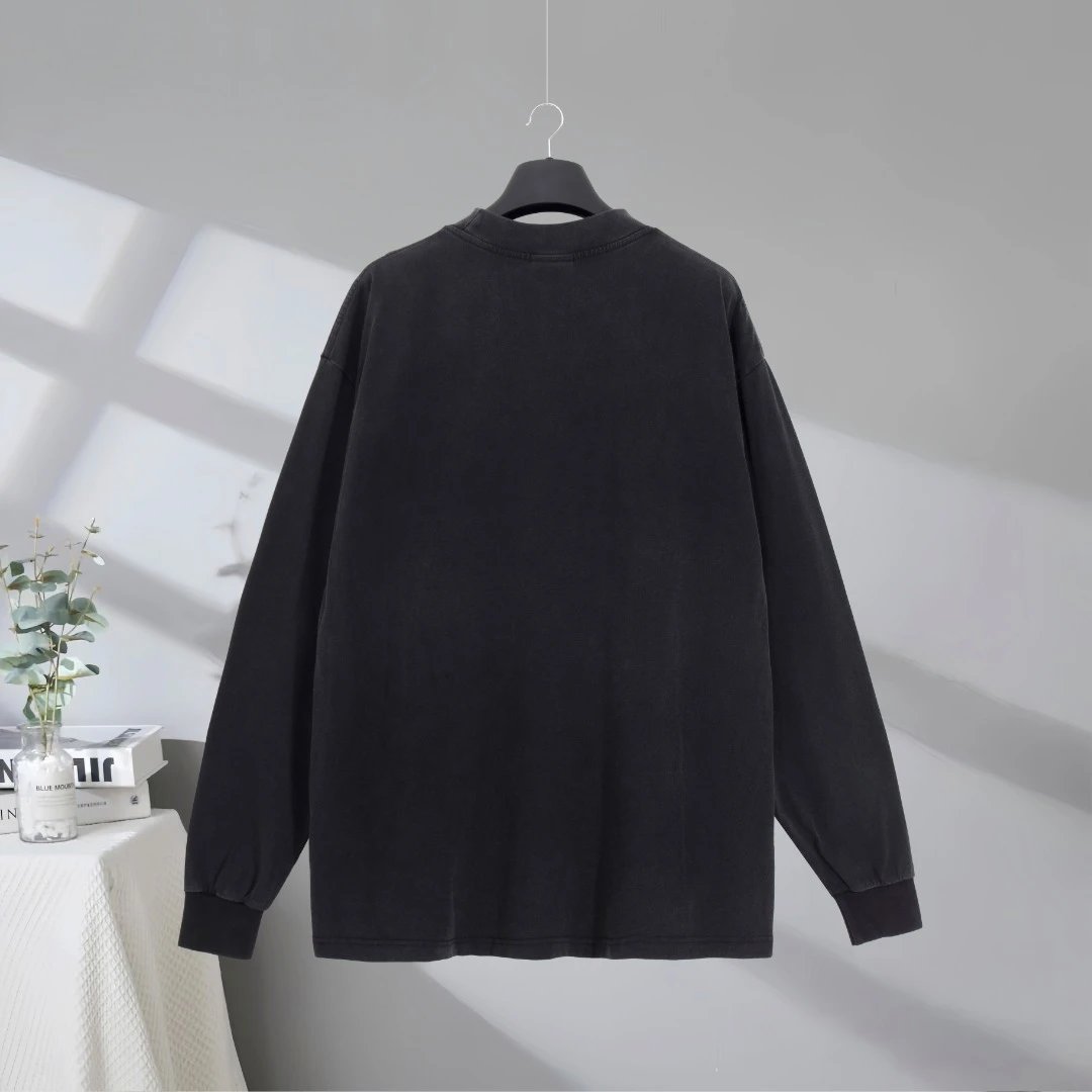 Balenciaga Black Logo Hoodie Unisex Streetwear Sweatshirt