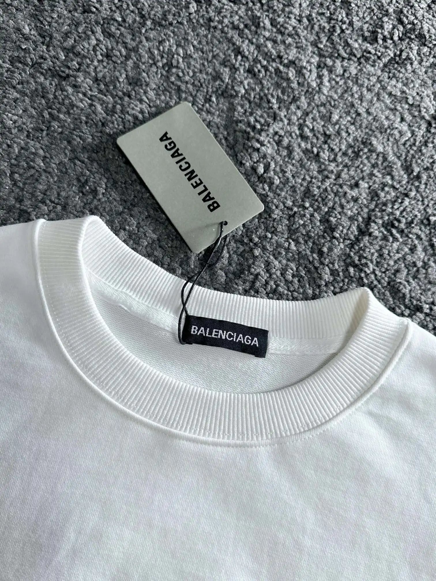 Balenciaga White Logo Unisex Hoodie Sweatshirt
