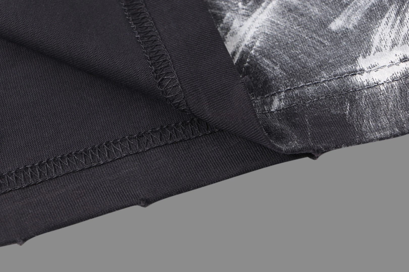 Balenciaga Black Brush Print Oversized Hoodie