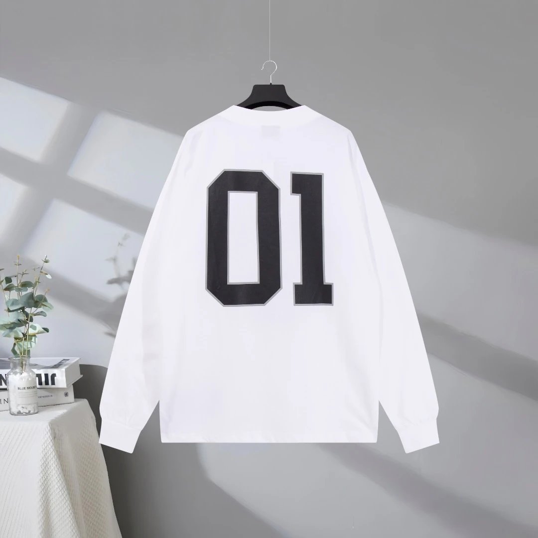Balenciaga 01 White Hoodie Luxury Streetwear Top