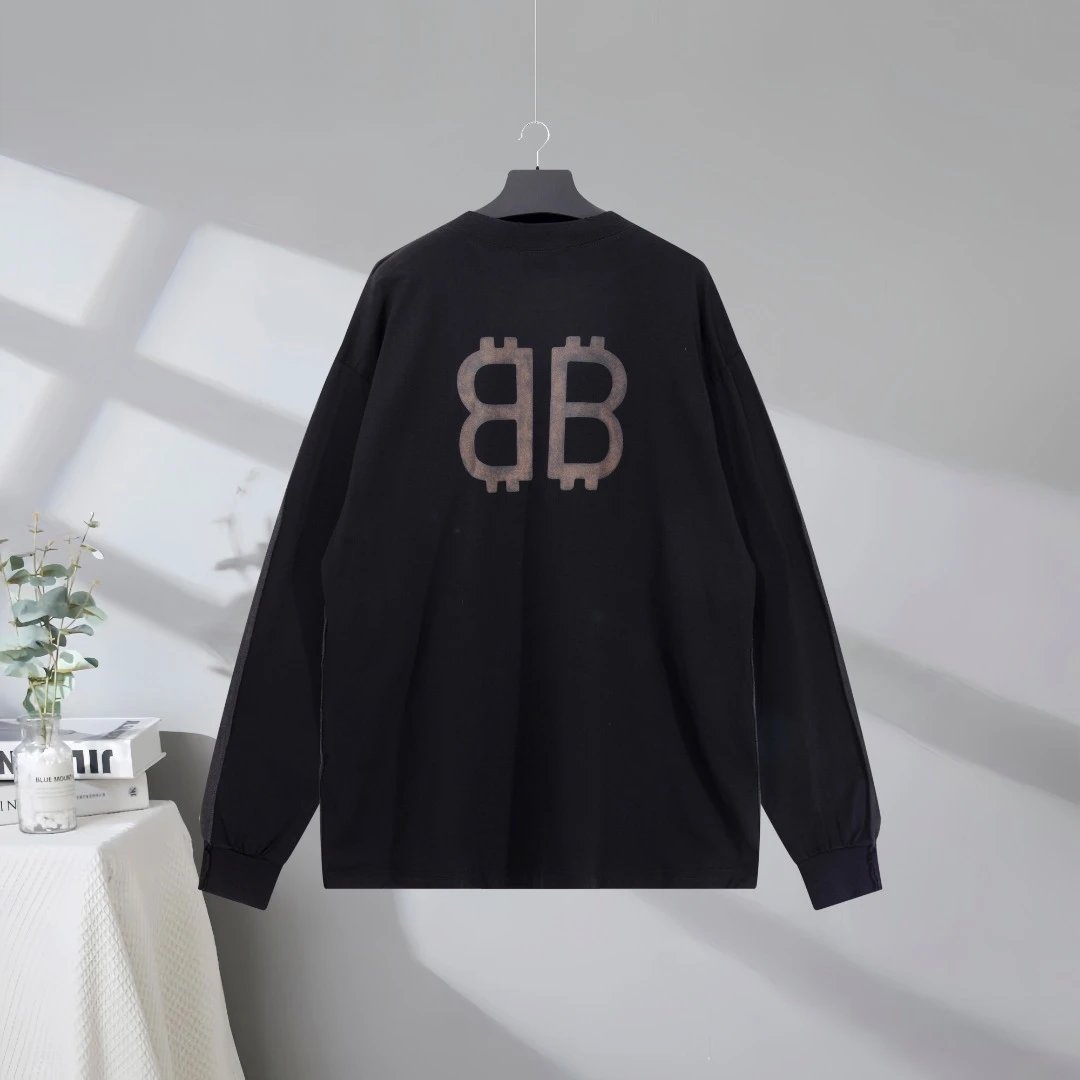 Balenciaga Vintage Black Graphic Oversized Hoodie