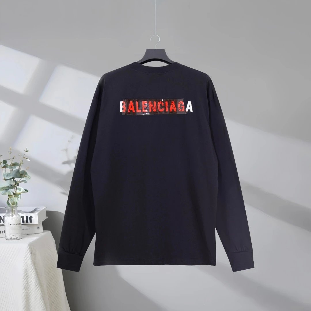 Balenciaga Black Cotton Unisex Hoodie