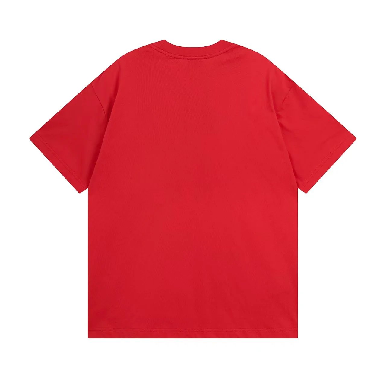 Balenciaga Red T-Shirt, luxury designer tee with sleek logo print, soft cotton fabric, relaxed fit, perfect for casual streetwear style and everyday comfort.
