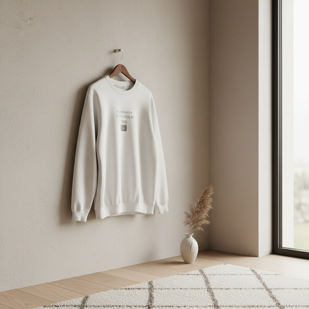 Acne Studios Stockholm 1996 White Hoodie
