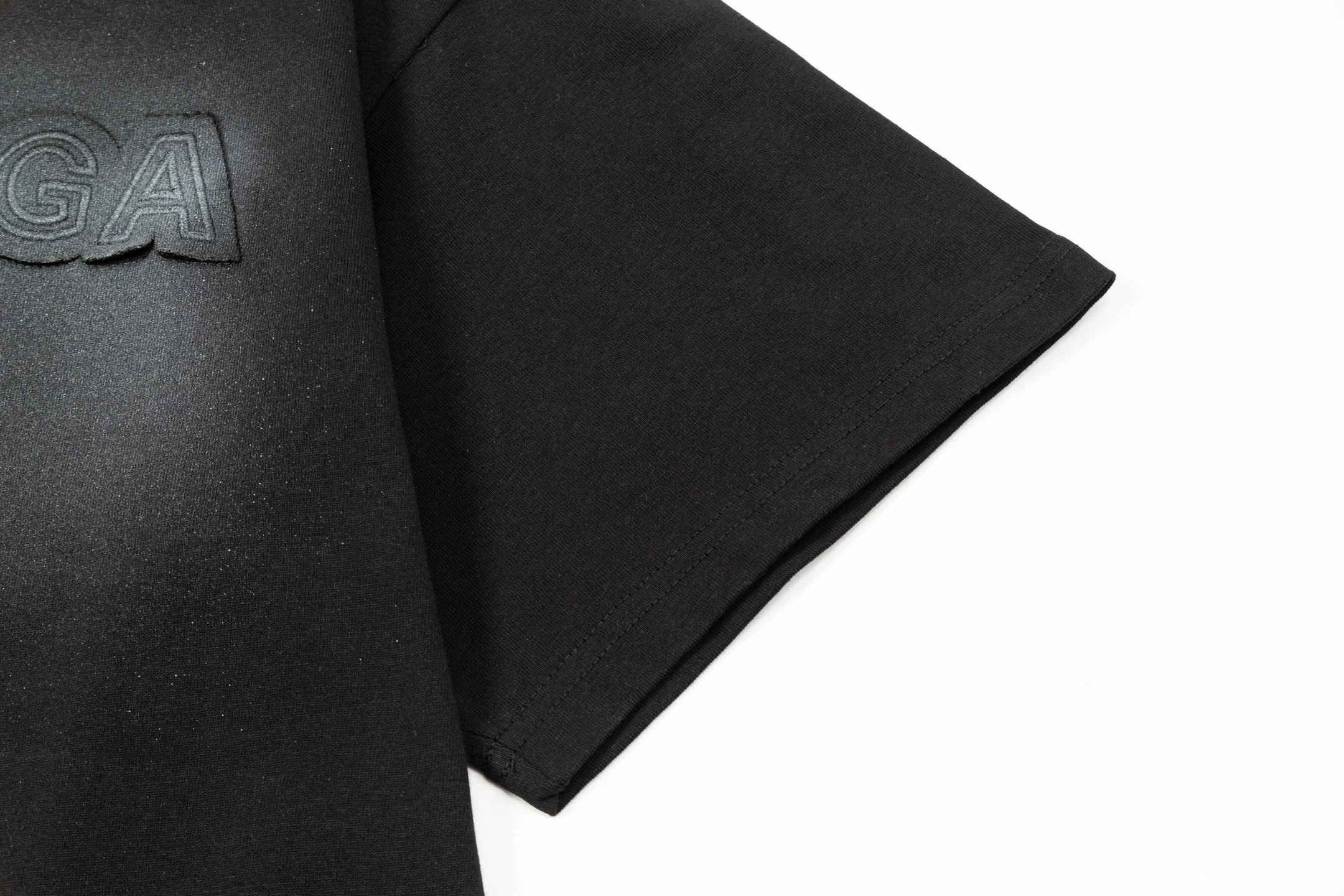 Balenciaga Black Cotton Logo Print T-Shirt