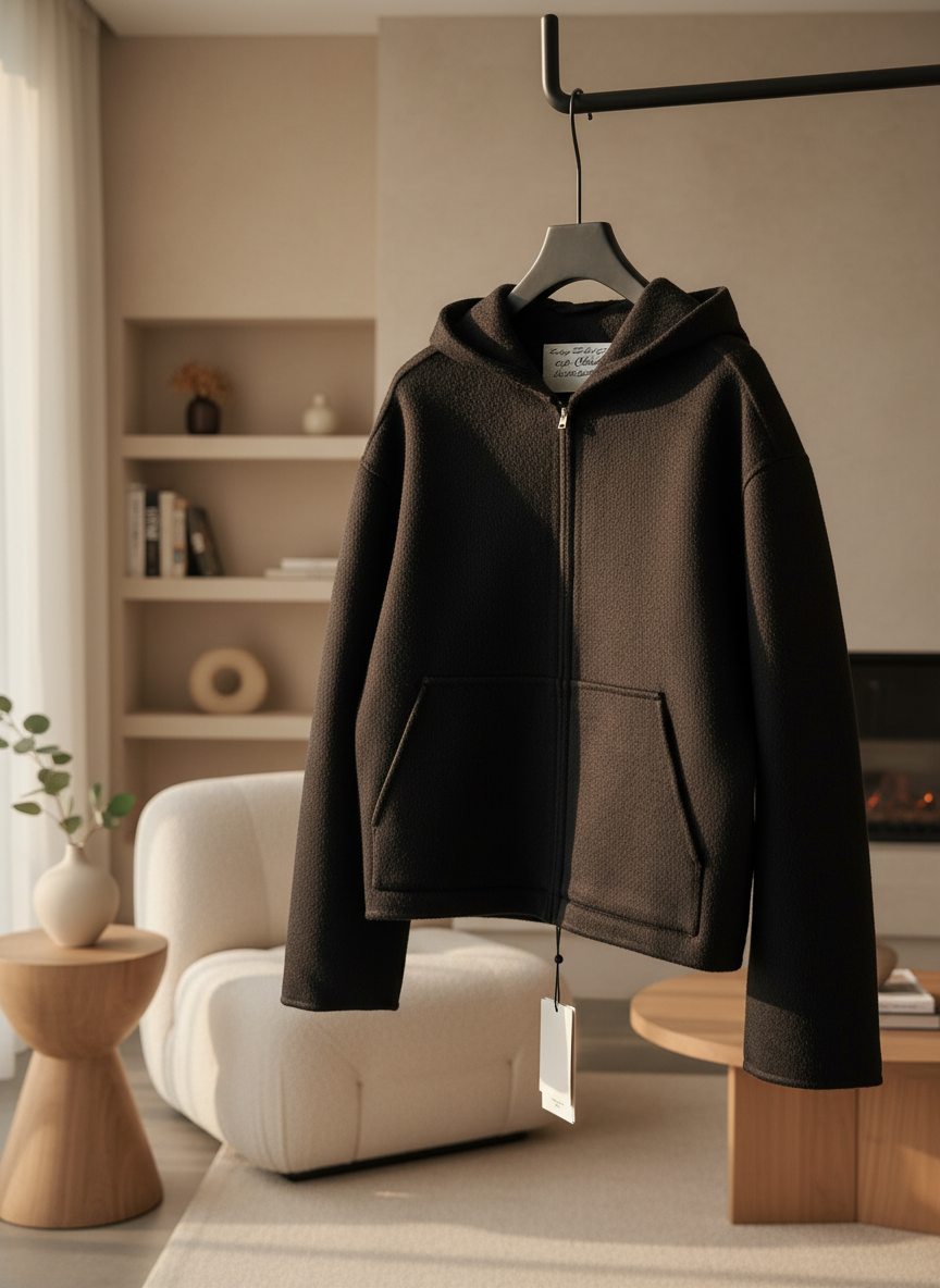 Acne Studios Black Zip Up Hoodie Jacket