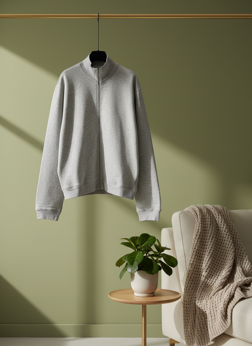Acne Studios Grey Zip Up Cotton Jacket Unisex
