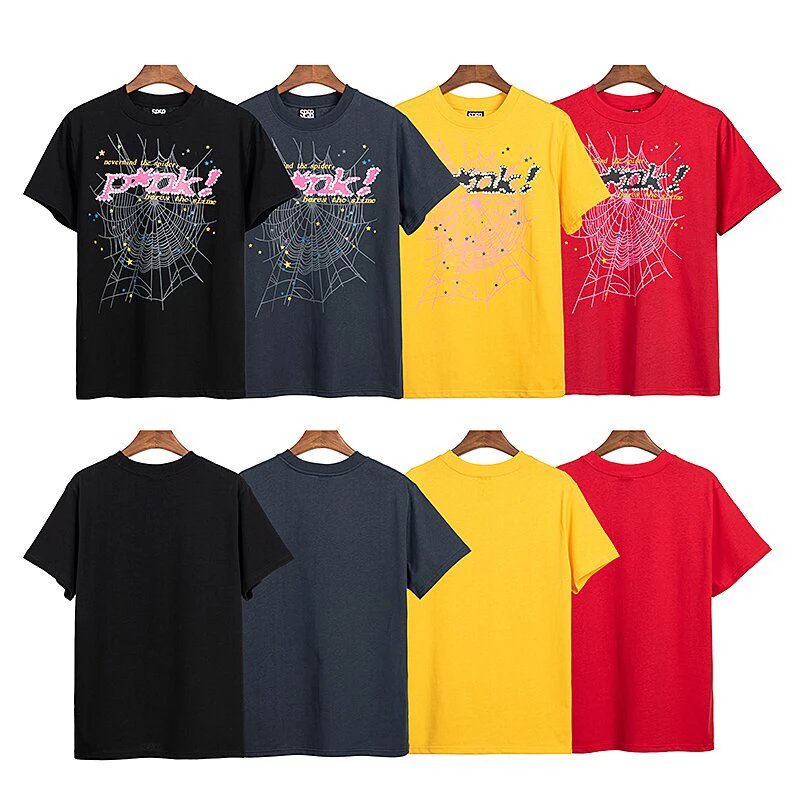 SP5DER Spider Web Graphic Cotton T-Shirt