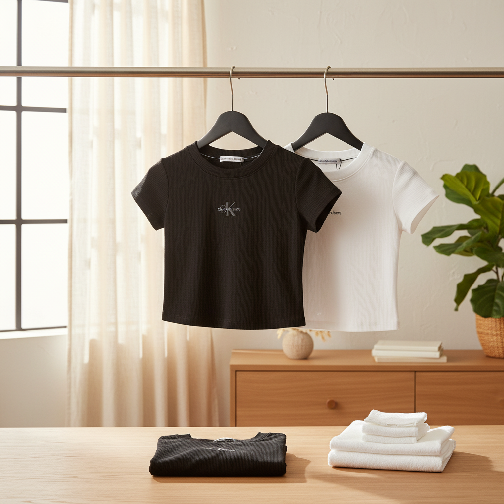 Calvin Klein Classic Cotton Logo T-Shirts Black White