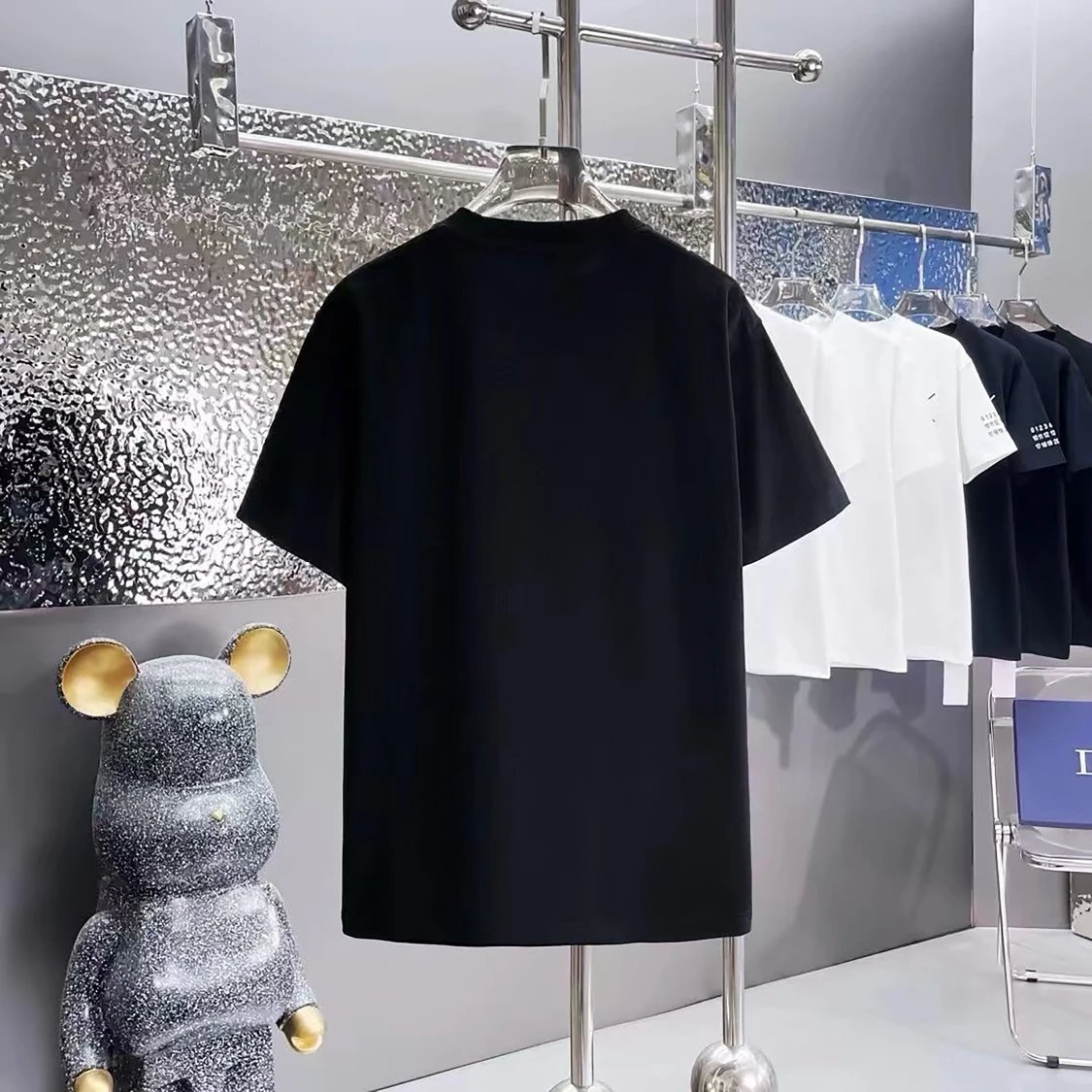 Balenciaga Logo Print Cotton Streetwear T-Shirt Black