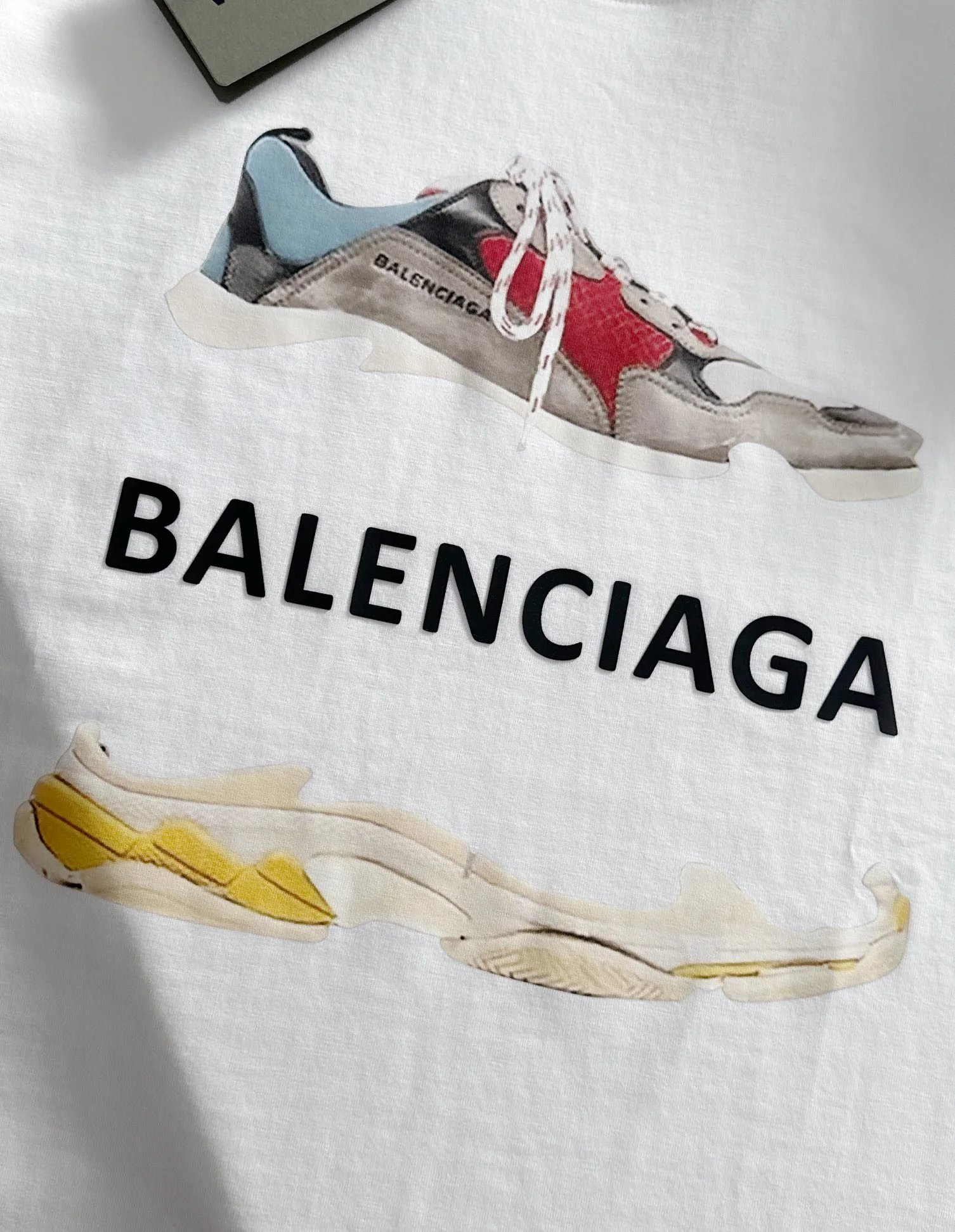 Balenciaga Sneaker Print Men's Cotton T-Shirt