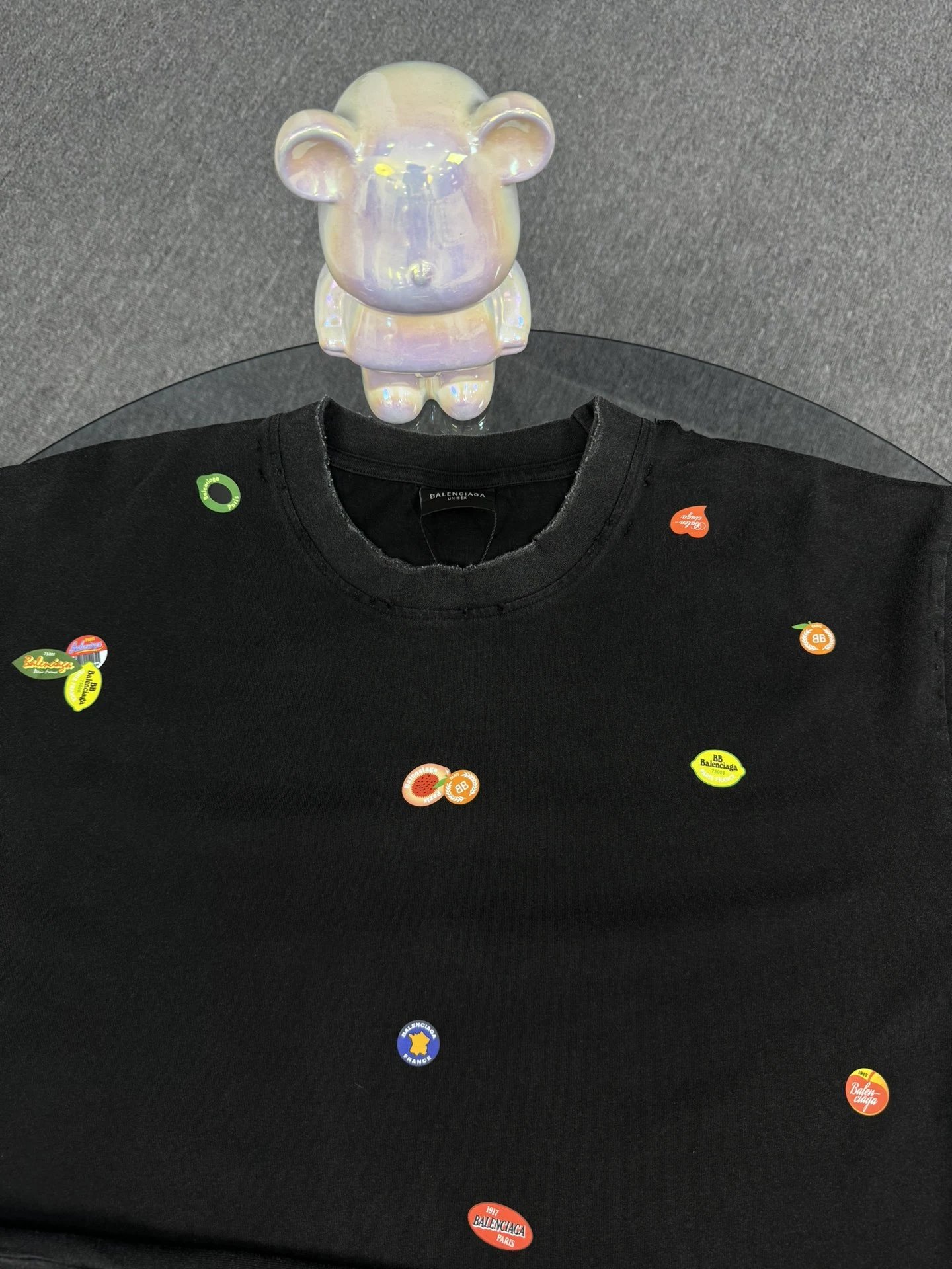 Balenciaga Casual Embroidered Cotton T-Shirts