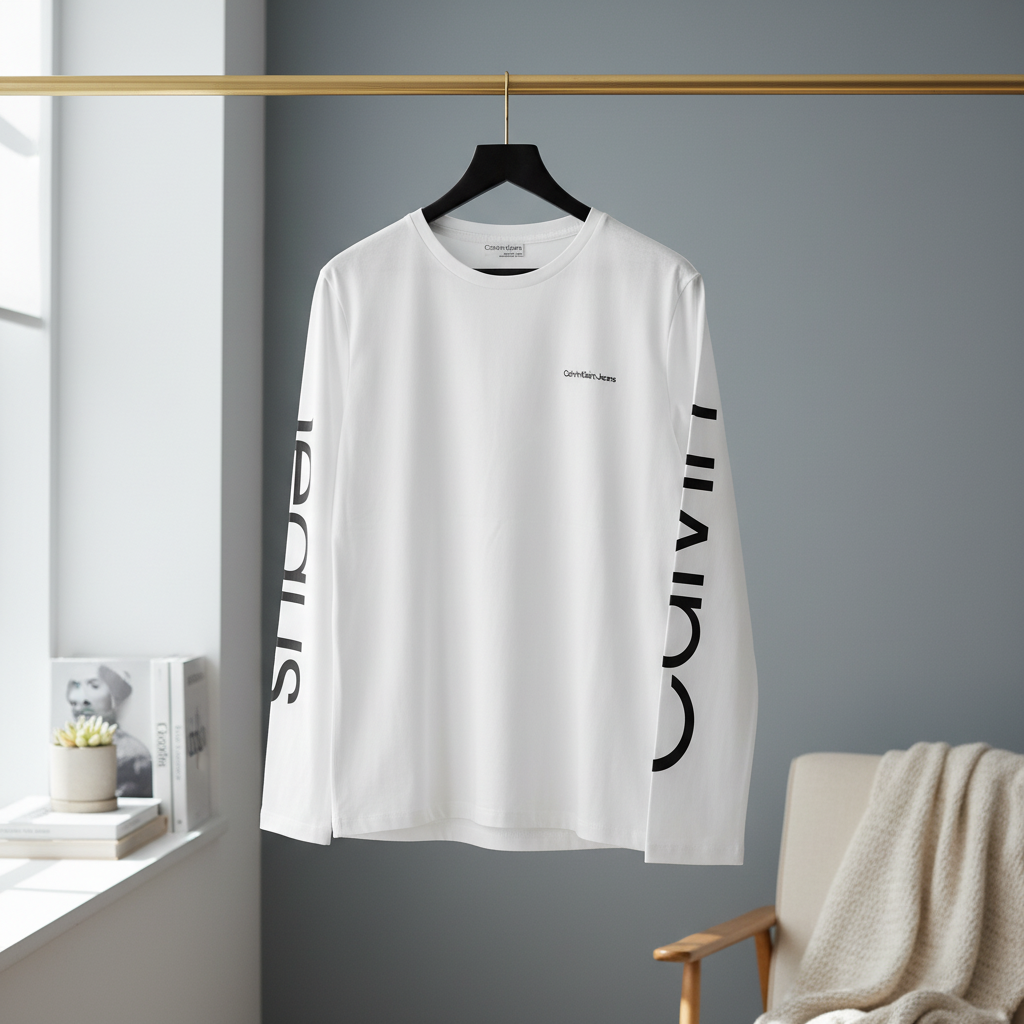 Calvin Klein Men’s Logo Print Cotton Hoodie