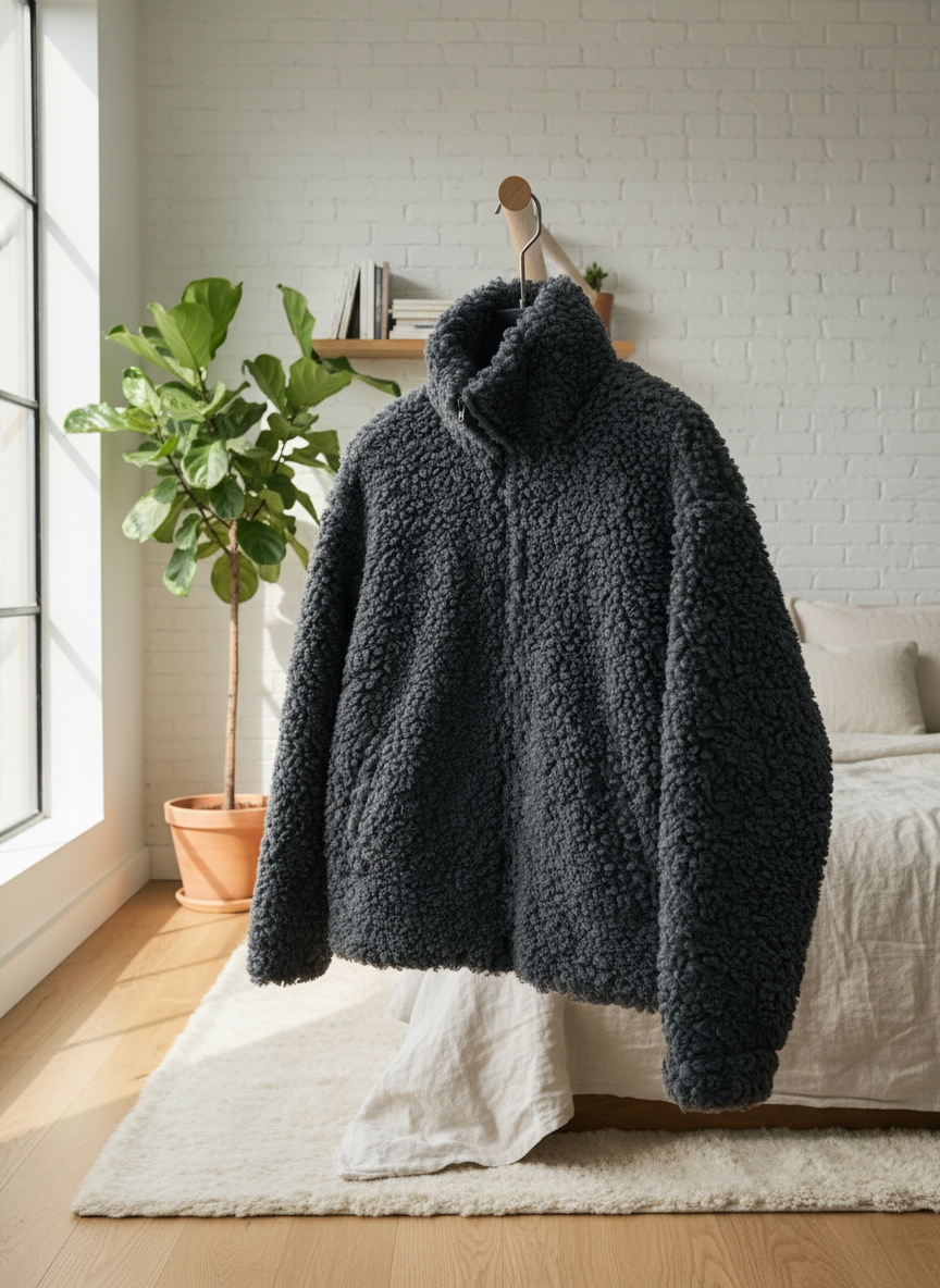 ACNE STUDIOS Cozy Shearling Fleece Jacket Winter Coat