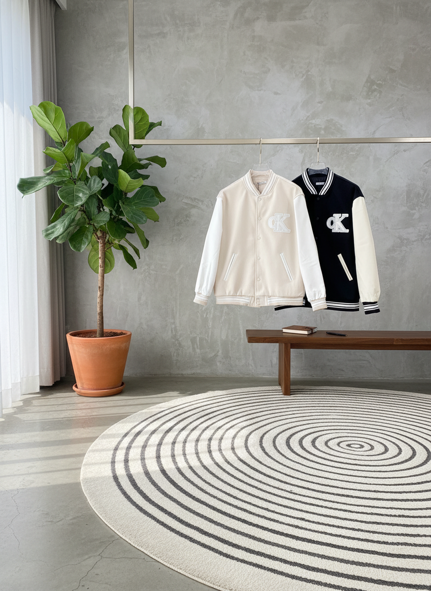 Calvin Klein CK Varsity Jacket Men Women Streetwear