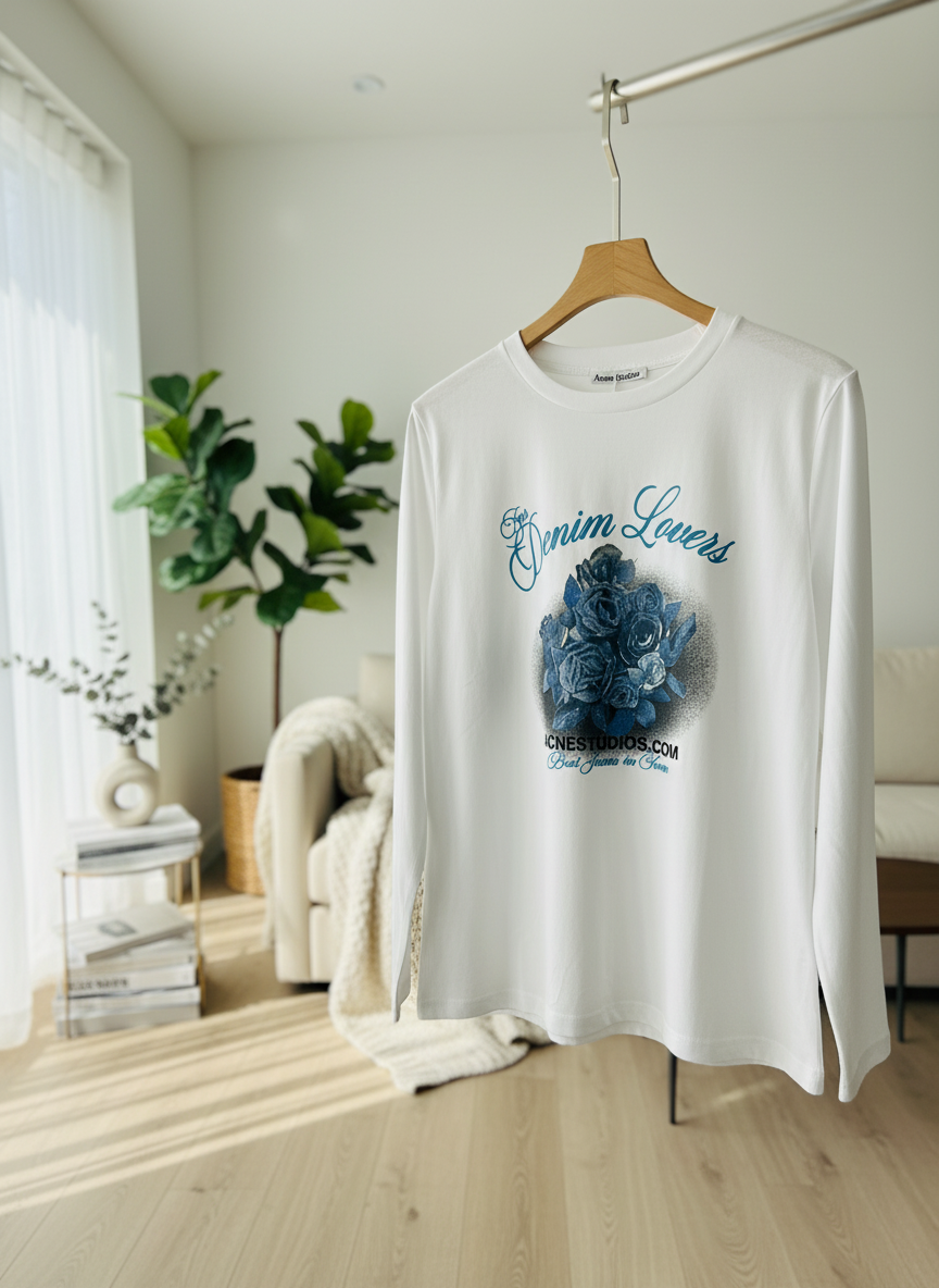 Acne Studios Denim Lovers Cotton Hoodie