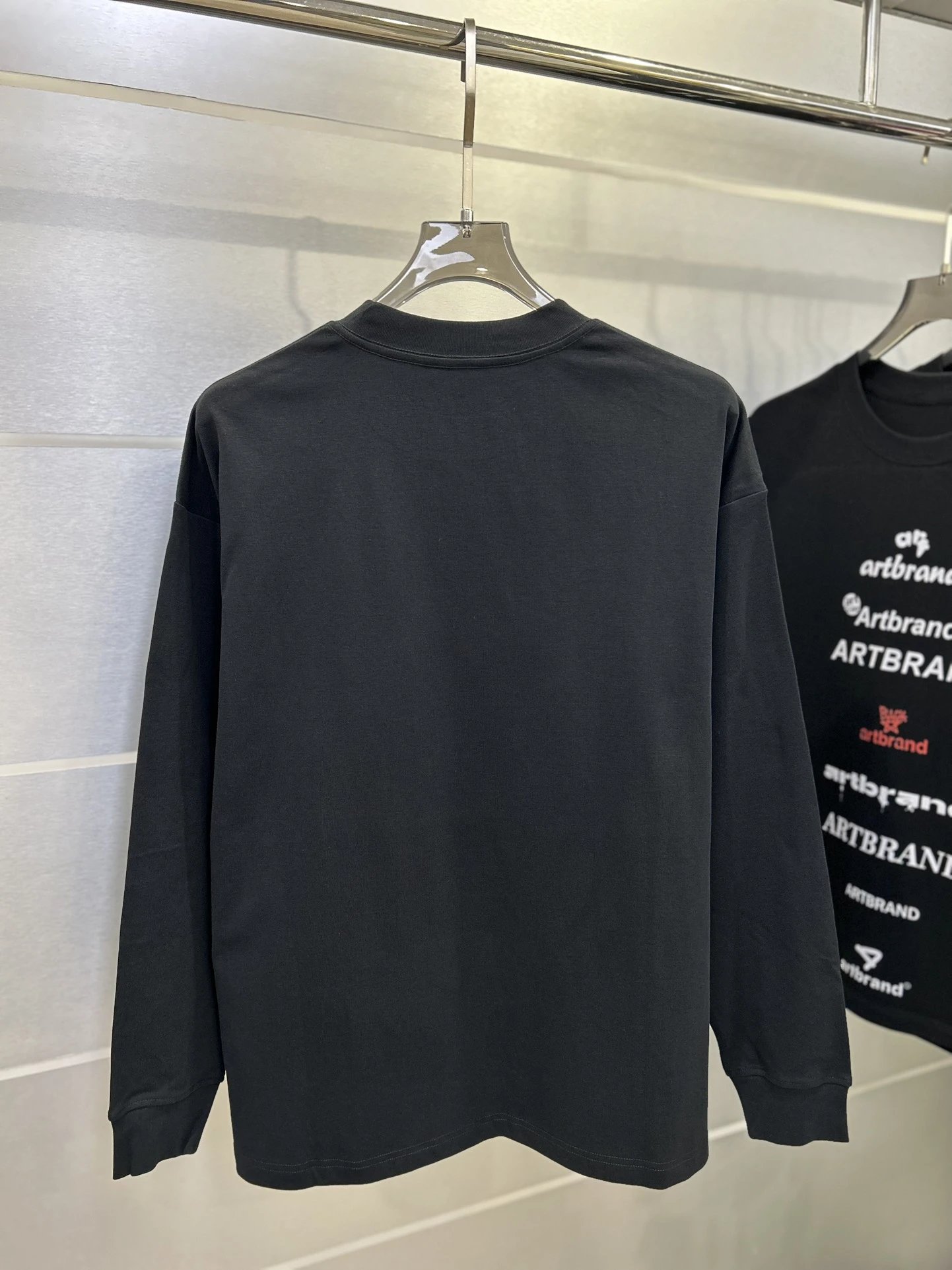 Alexander Wang Men Black Cotton Logo Hoodie