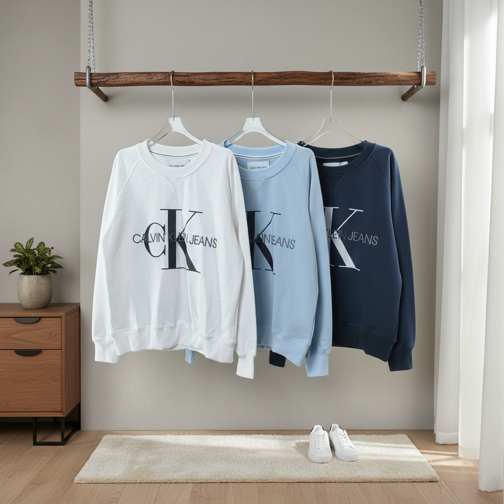 Calvin Klein CK Logo Cotton Unisex Hoodies