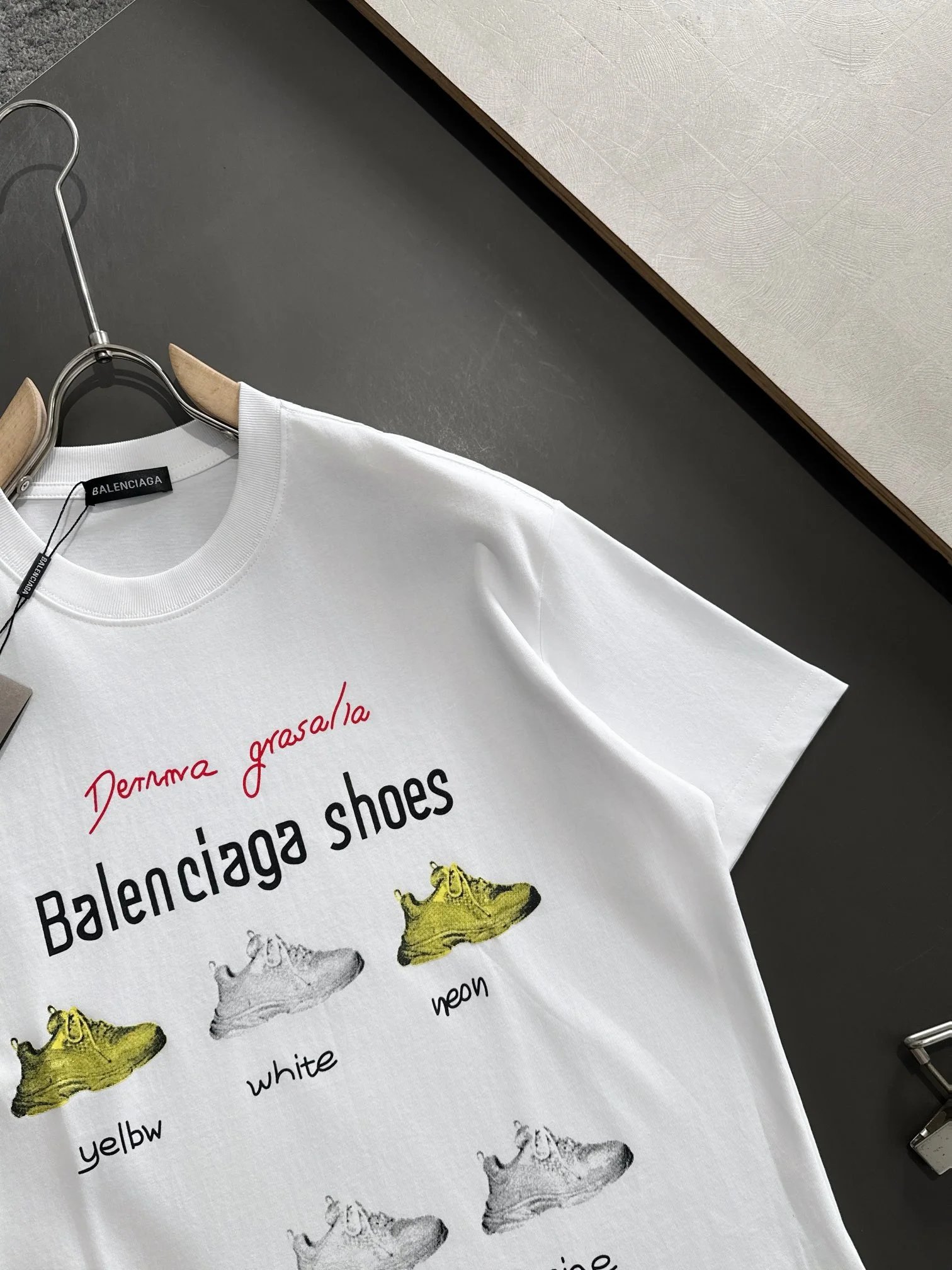 Balenciaga Unisex Sneaker Print Cotton T-Shirt