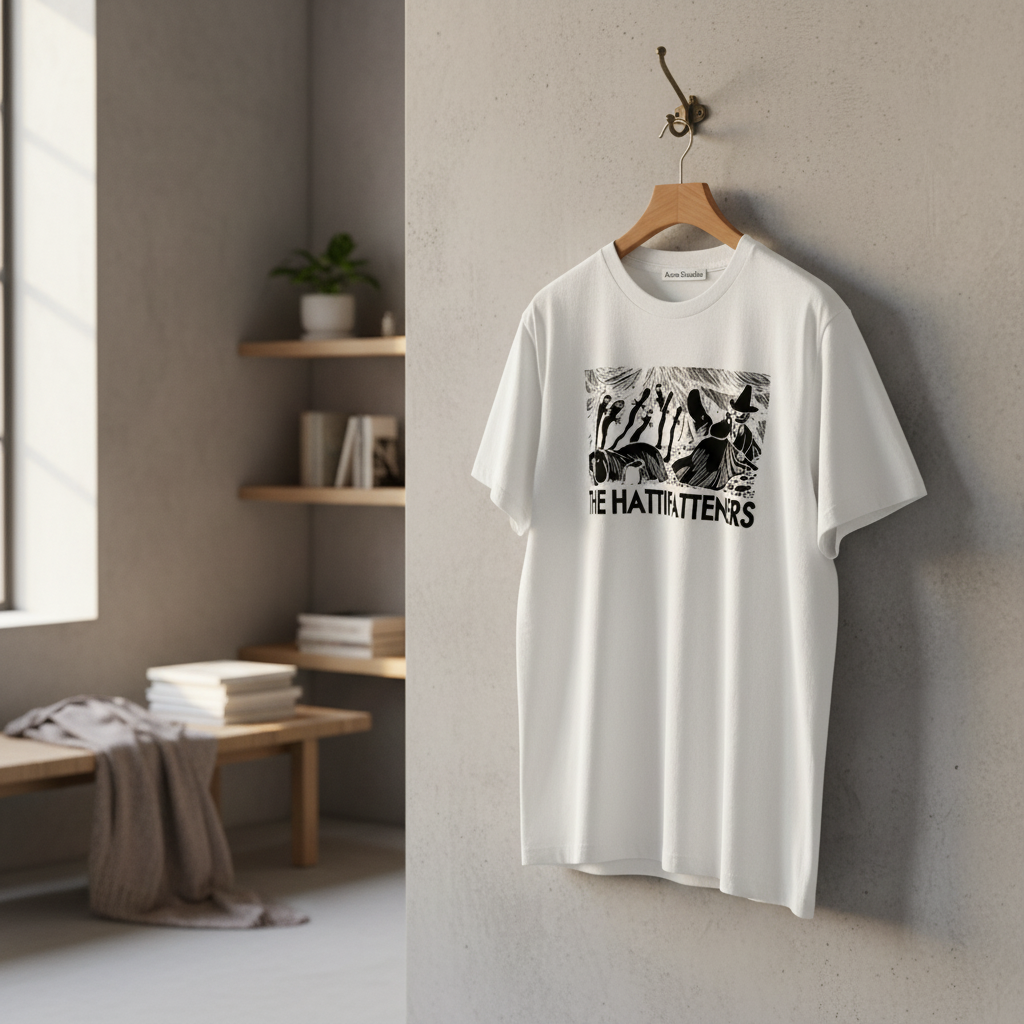 Acne Studios Hattifatteners Graphic White Cotton T-Shirt
