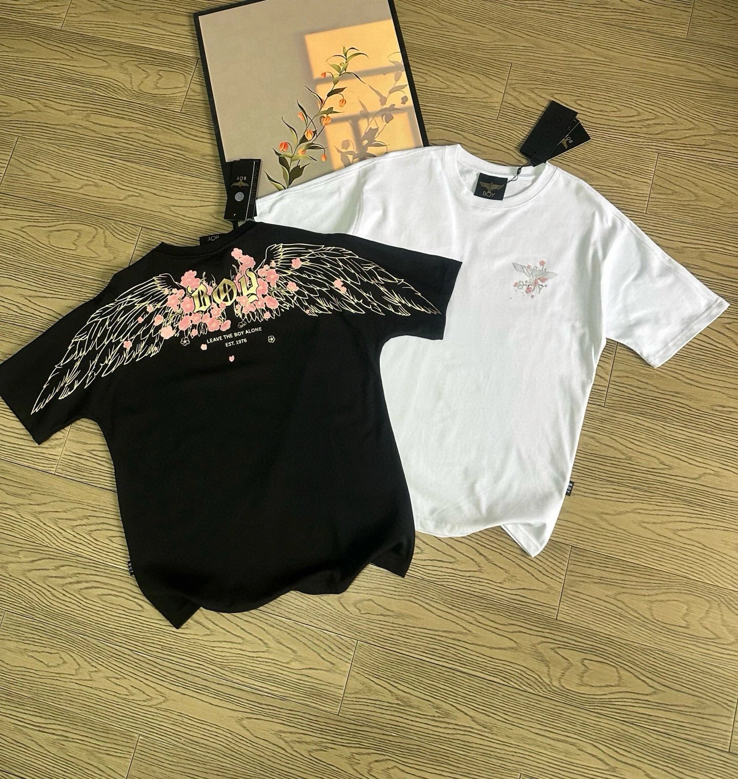 BOY LONDON White Cherry Blossom Wing T-Shirt