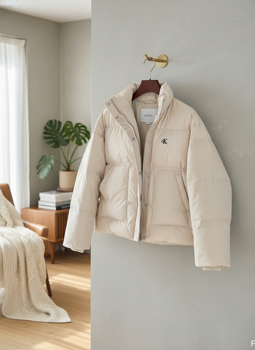 Calvin Klein Women Short Puffer Jacket Winter Coat