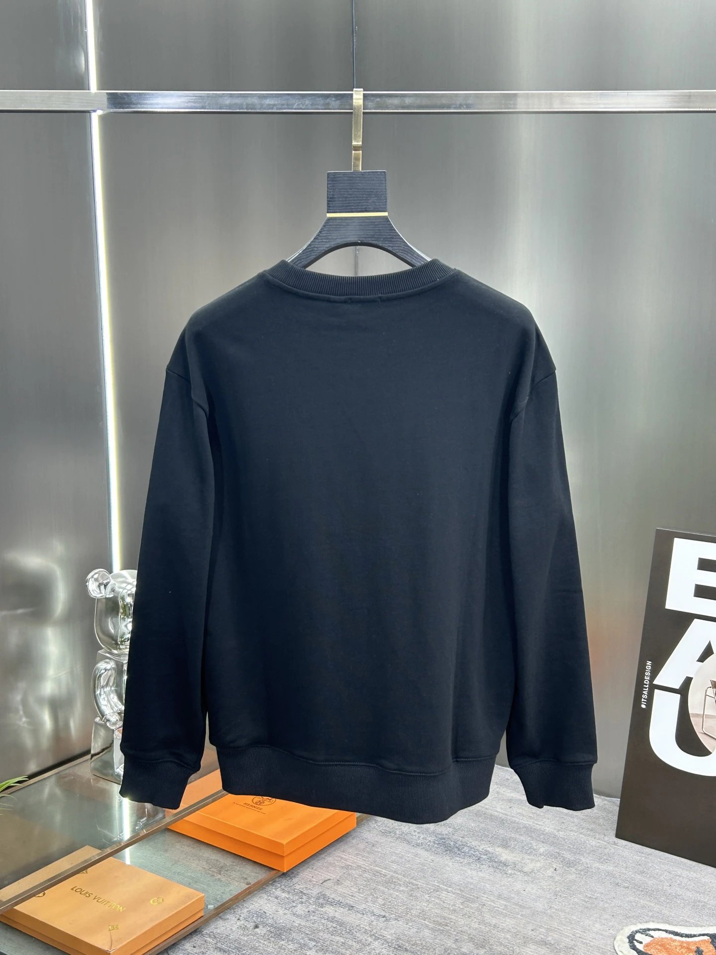 Burberry Men’s Black Hoodie Classic Logo Sweatshirt