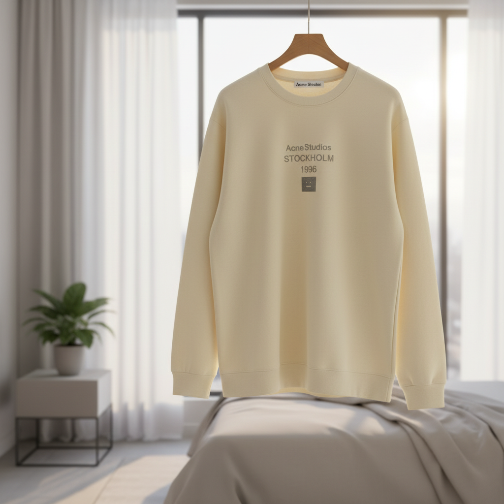 Acne Studios Beige Stockholm 1996 Cotton Hoodie