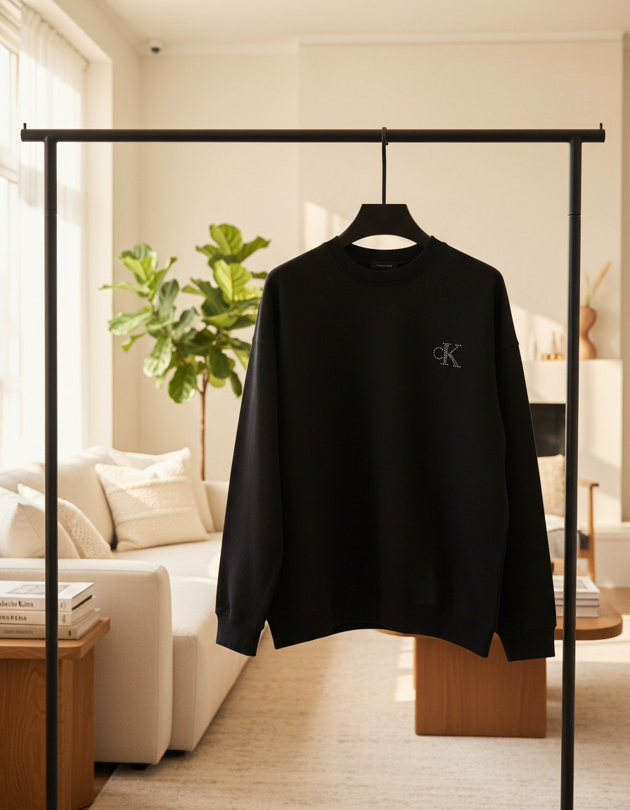 Calvin Klein Men Black CK Logo Hoodie