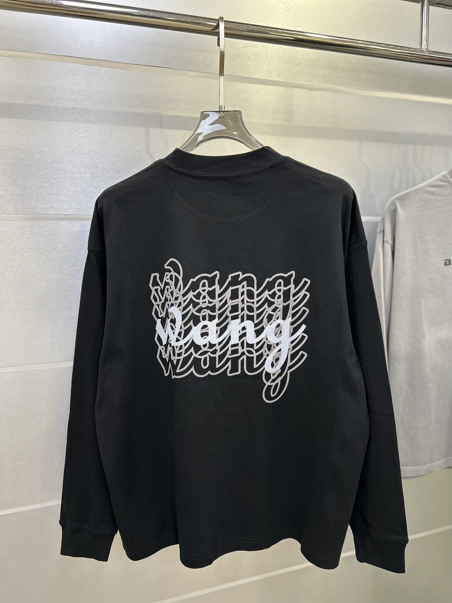 Alexander Wang Black Logo Hoodie Unisex Streetwear