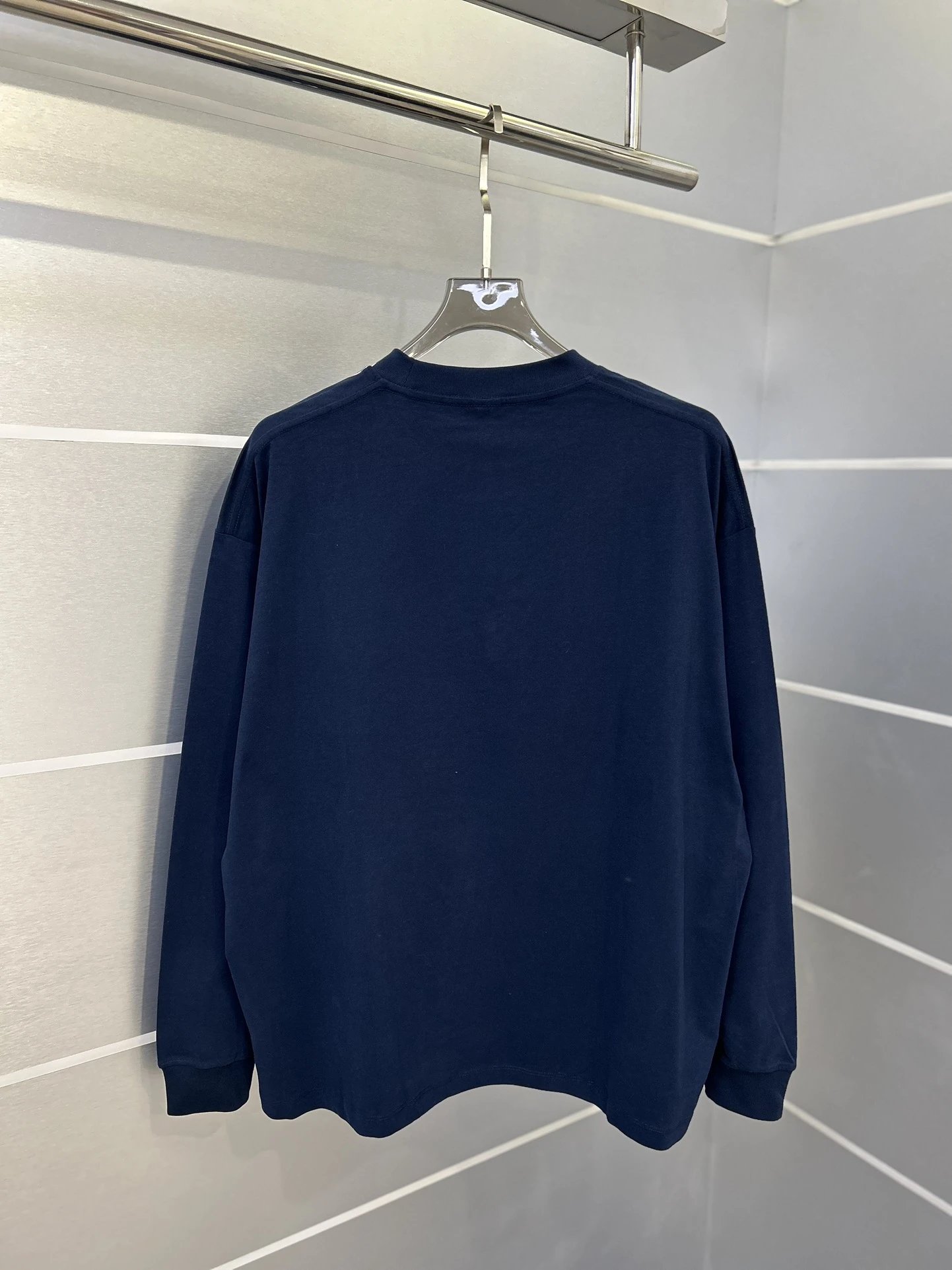 Alexander Wang Navy Blue Logo Collar Hoodie